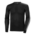 Helly Hansen Men's HH Lifa Stripe Crew Ski Base Layer - Black