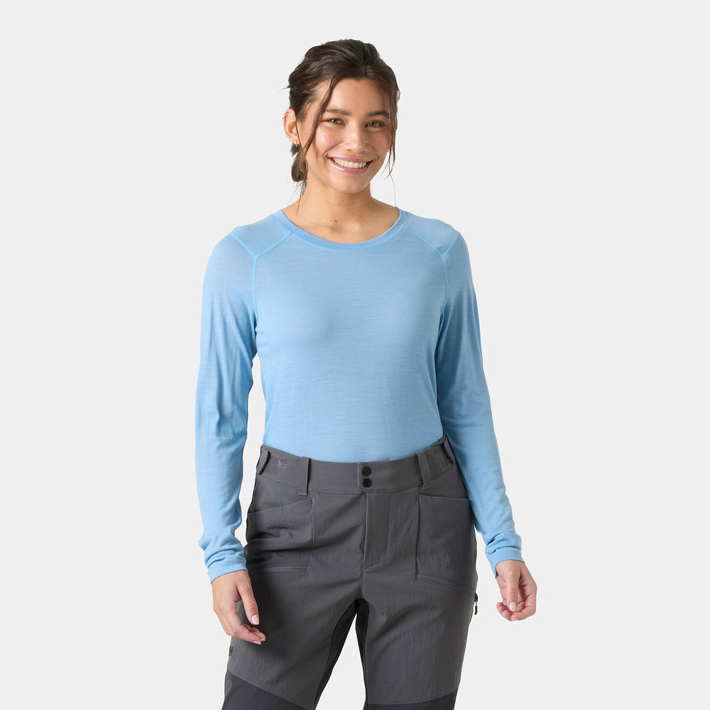 Helly Hansen Women’s HH Durawool Crew Long Sleeve - Bright Blue