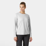 Helly Hansen Women's HH Tech Crew Long Sleeve 2.0 - Grey Fog