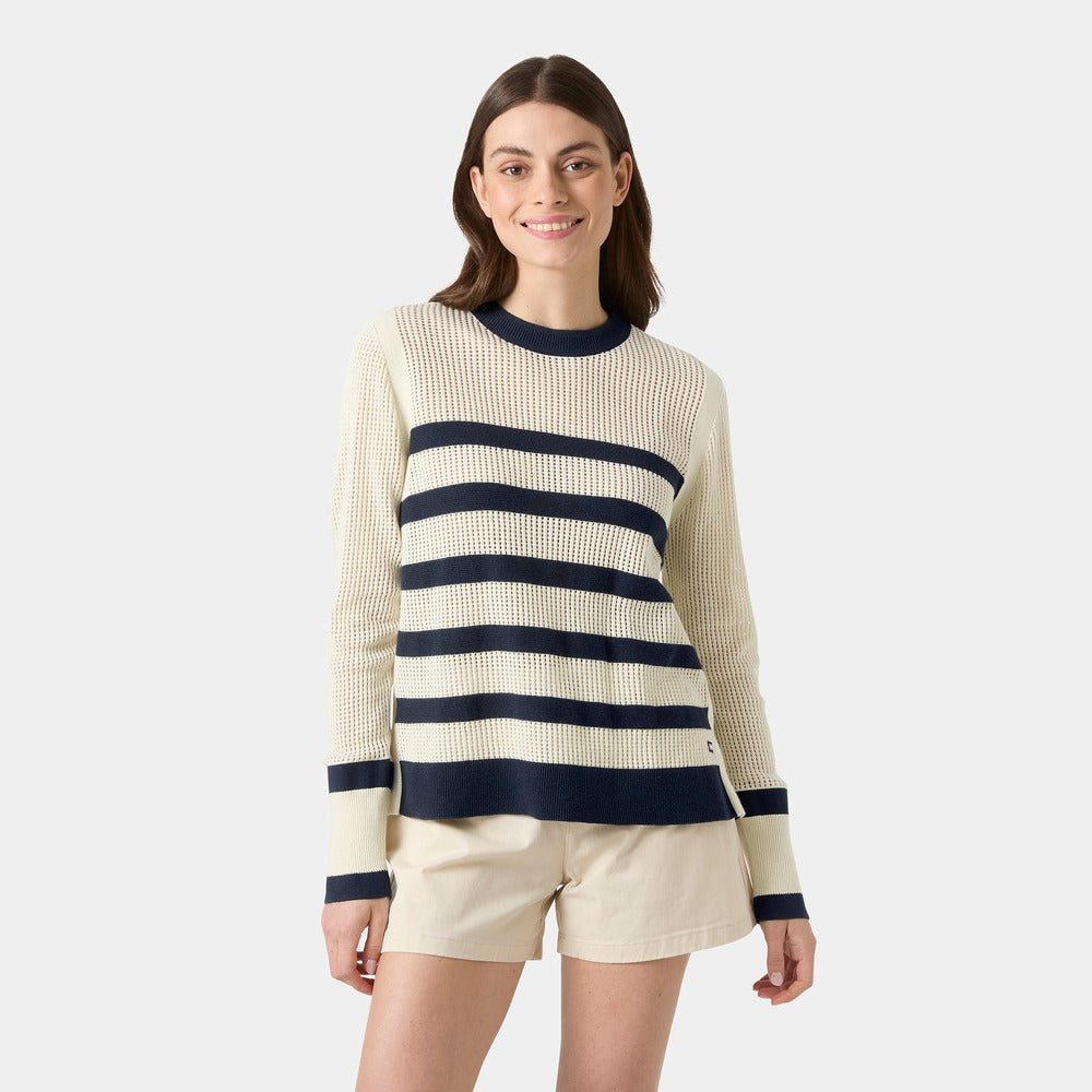 Helly Hansen Women's Portofino Knit Sweater - Navy / Cream Stripe