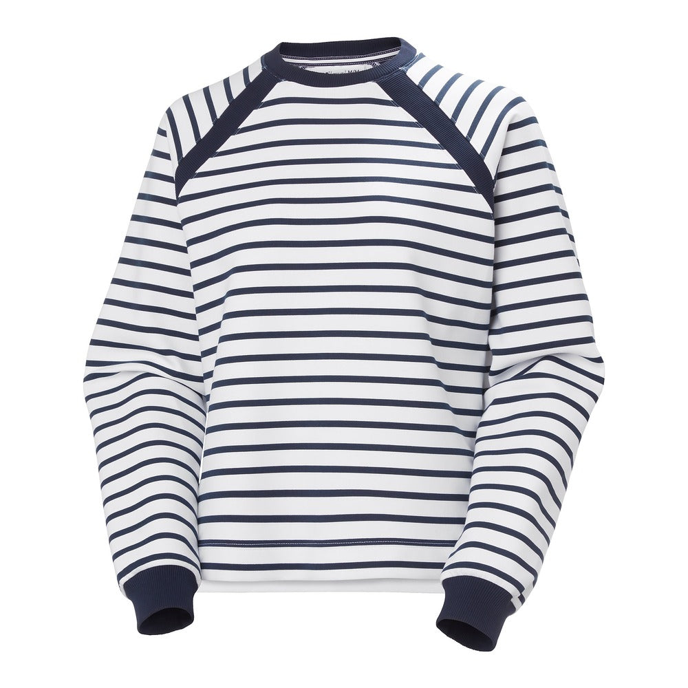 Helly Hansen Women's Capri Sweatshirt - White Navy Stripe
