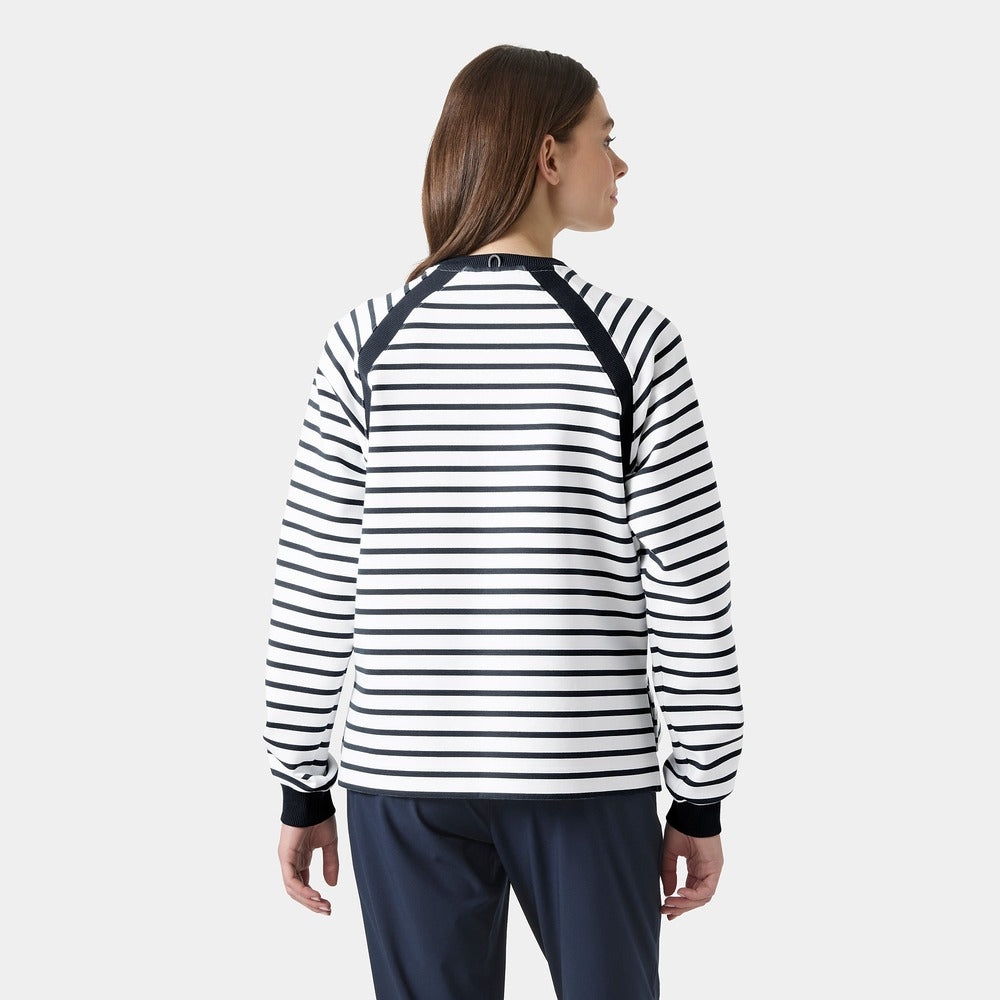 Helly Hansen Women's Capri Sweatshirt - White Navy Stripe
