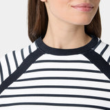 Helly Hansen Women's Capri Sweatshirt - White Navy Stripe