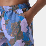 Helly Hansen Men's Newport Trunk 4.5" - Bright Lavender Warped Aop