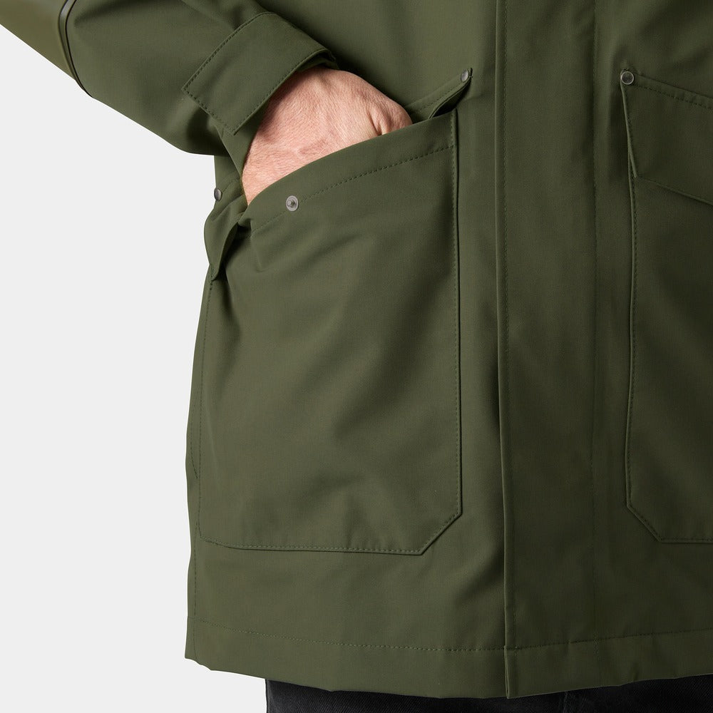 Helly Hansen Men's HH Seaborn Hybrid Rain Coat - Just Olive