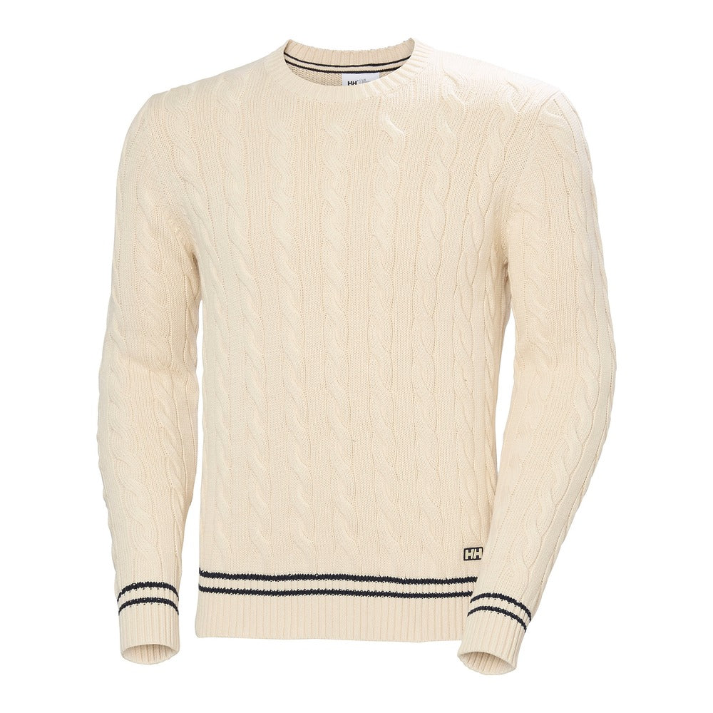Helly Hansen Men's Crew Neck Knit Sweater - Cream Cabel