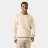 Helly Hansen Men's Crew Neck Knit Sweater - Cream Cabel