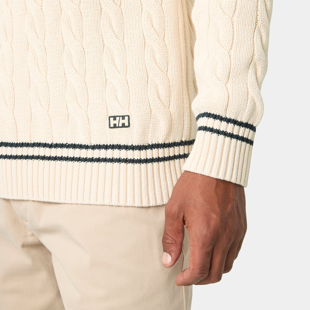 Helly Hansen Men's Crew Neck Knit Sweater - Cream Cabel