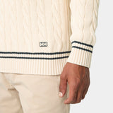 Helly Hansen Men's Crew Neck Knit Sweater - Cream Cabel