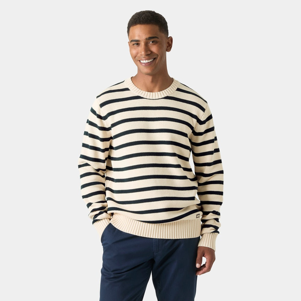 Helly Hansen Men's Crew Neck Knit Sweater - Cream Stripe