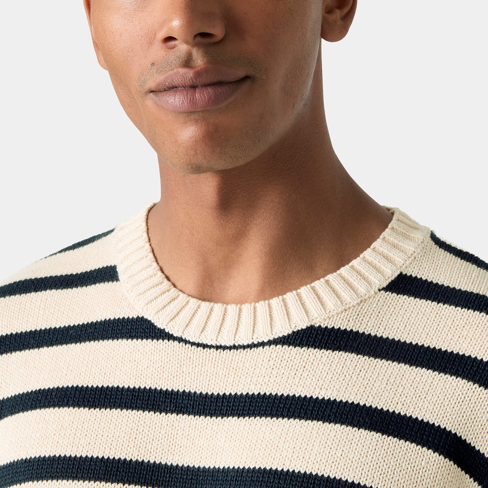 Helly Hansen Men's Crew Neck Knit Sweater - Cream Stripe