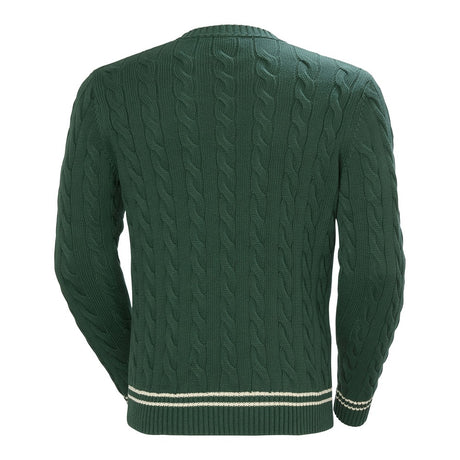 Helly Hansen Men's Crew Neck Knit Sweater - Jungle Green Cabel
