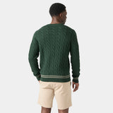 Helly Hansen Men's Crew Neck Knit Sweater - Jungle Green Cabel
