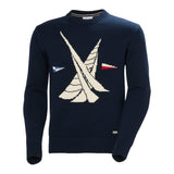 Helly Hansen Men's Crew Neck Knit Sweater - Navy Twin Sail