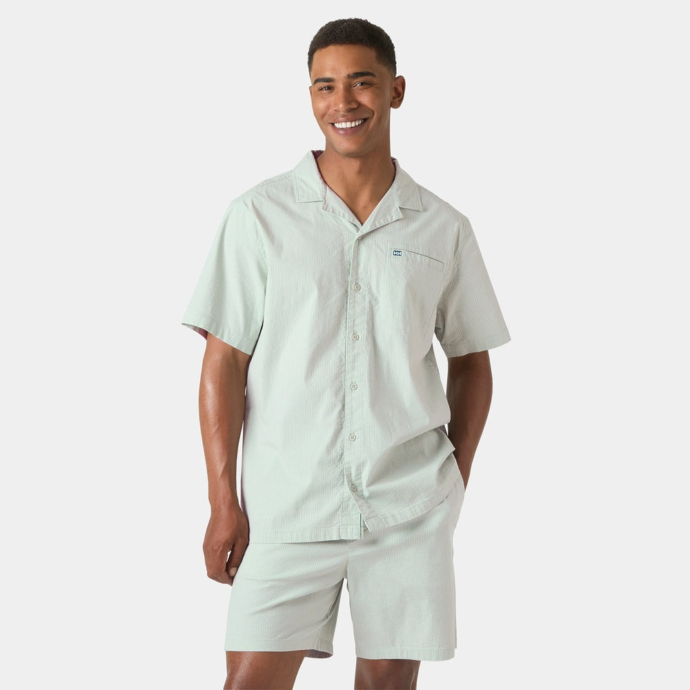 Helly Hansen Men's Seersucker SS Shirt - Green Mist