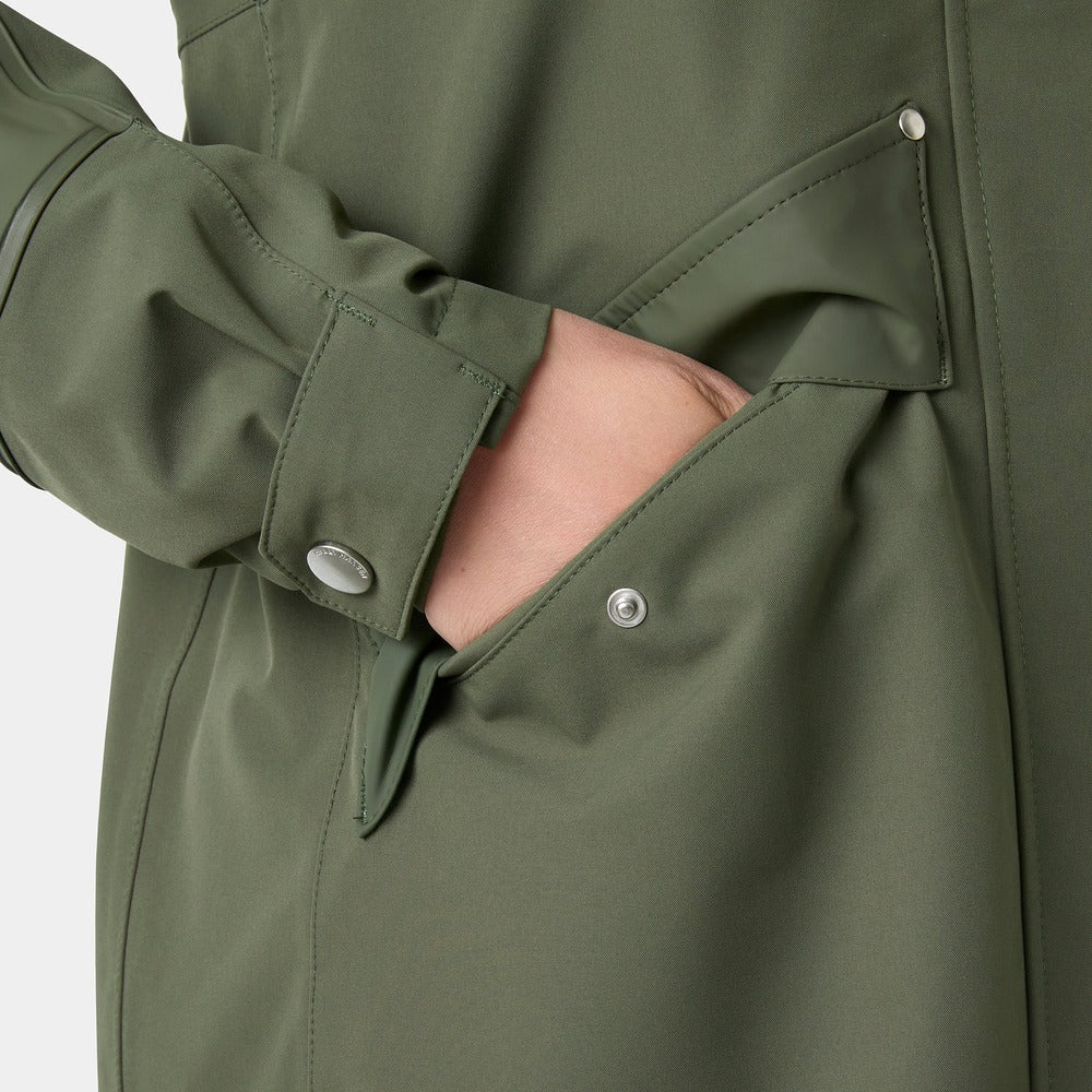 Helly Hansen Women's HH Seaborn Hybrid Rain Coat - Just Olive