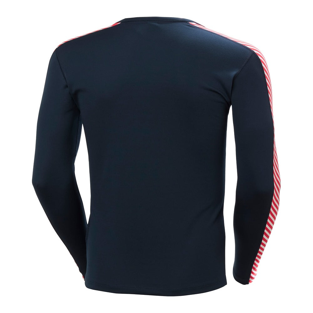 Helly Hansen Men's HH Lifa Stripe Crew LS - Navy