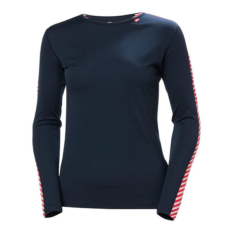 Helly Hansen Women's HH Lifa Stripe Crew LS - Navy