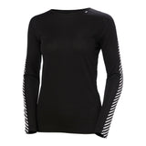 Helly Hansen Women's HH Lifa Stripe Crew LS - Black