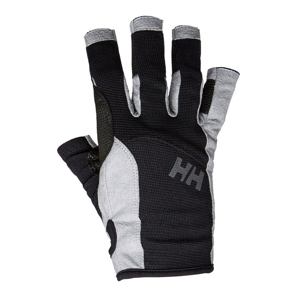 Helly Hansen Men's Durable Short Finger Sailing Gloves - Black