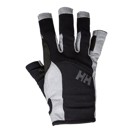 Helly Hansen Men's Durable Short Finger Sailing Gloves - Black