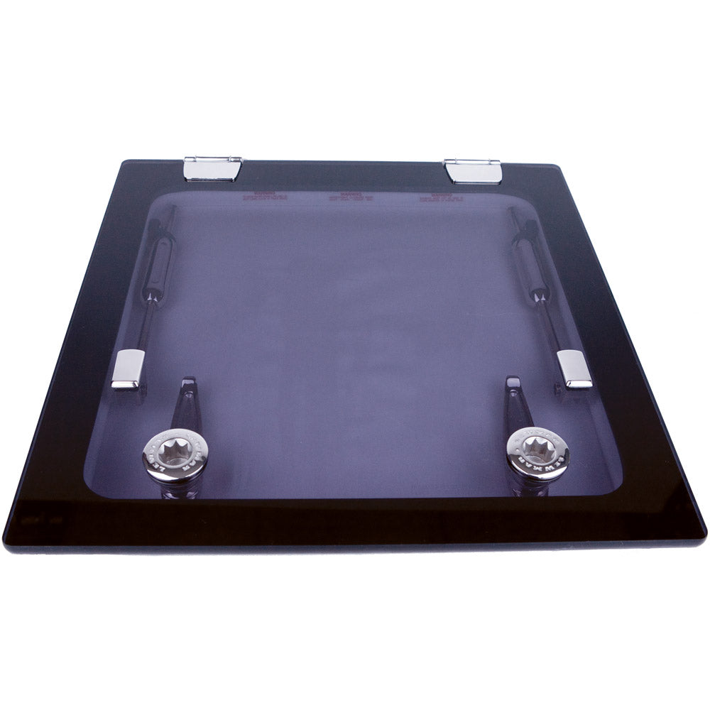 Lewmar Flush Hatch - Size 60, Dark Grey Acrylic, Stainless Steel