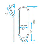 Lewmar Guardrail Enguard Kickback (Starboard)_Additional1