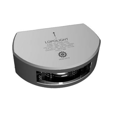 Lopolight Stern Lights - Vertical Mount 135&deg; & 6m Cable 2nm (Silver Housing)