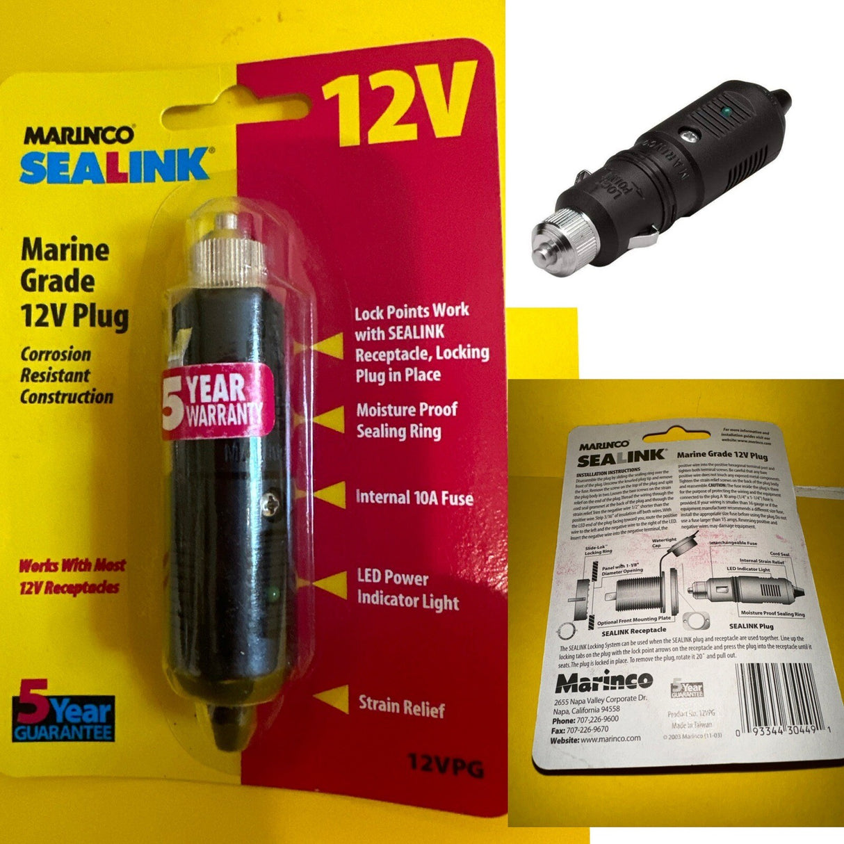 Marinco 12VPG SeaLink Deluxe 12V Plug