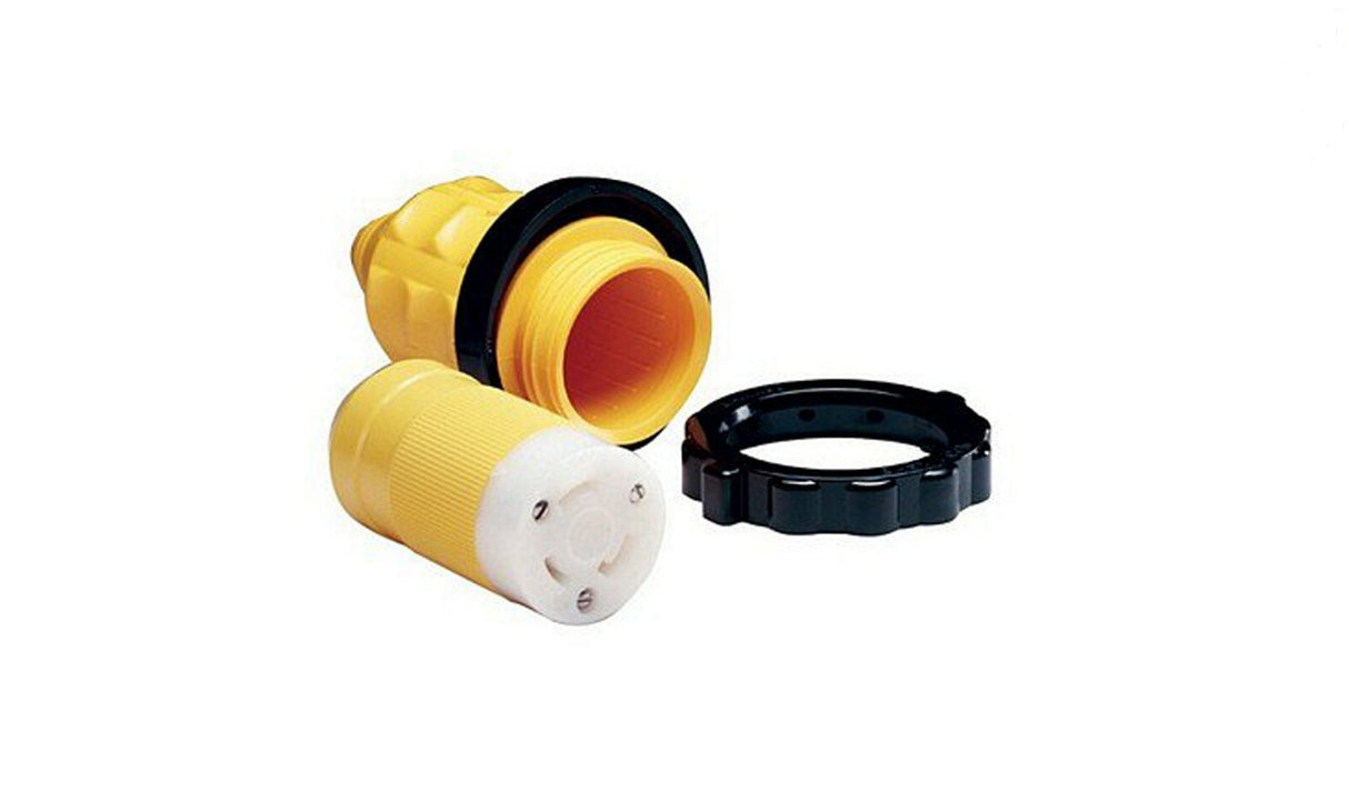 Marinco 305CRCN.VPK 30A Female Connector w/Cover and Rings