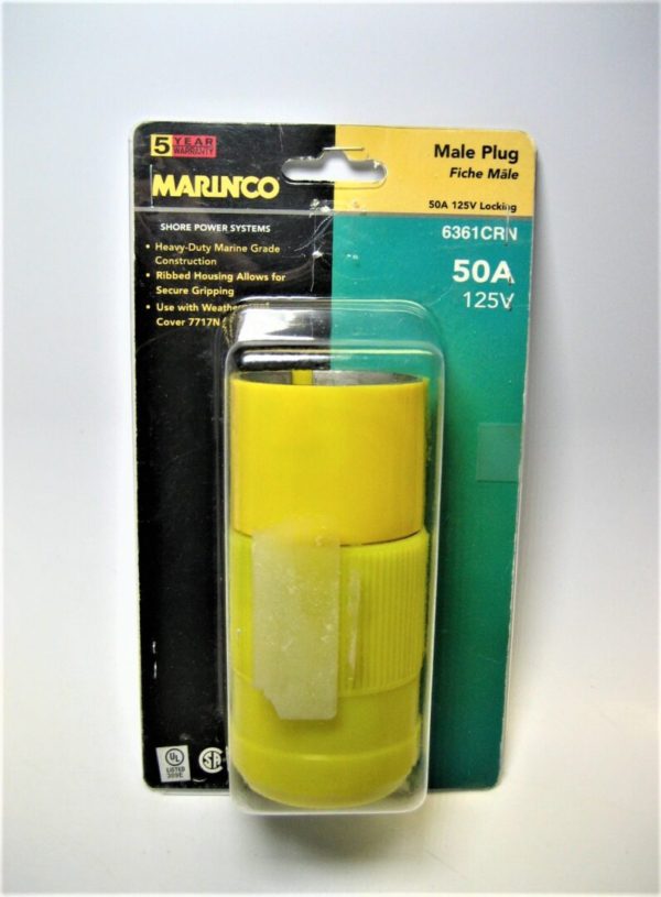 Marinco 6361CRN 50A 125V Male Plug