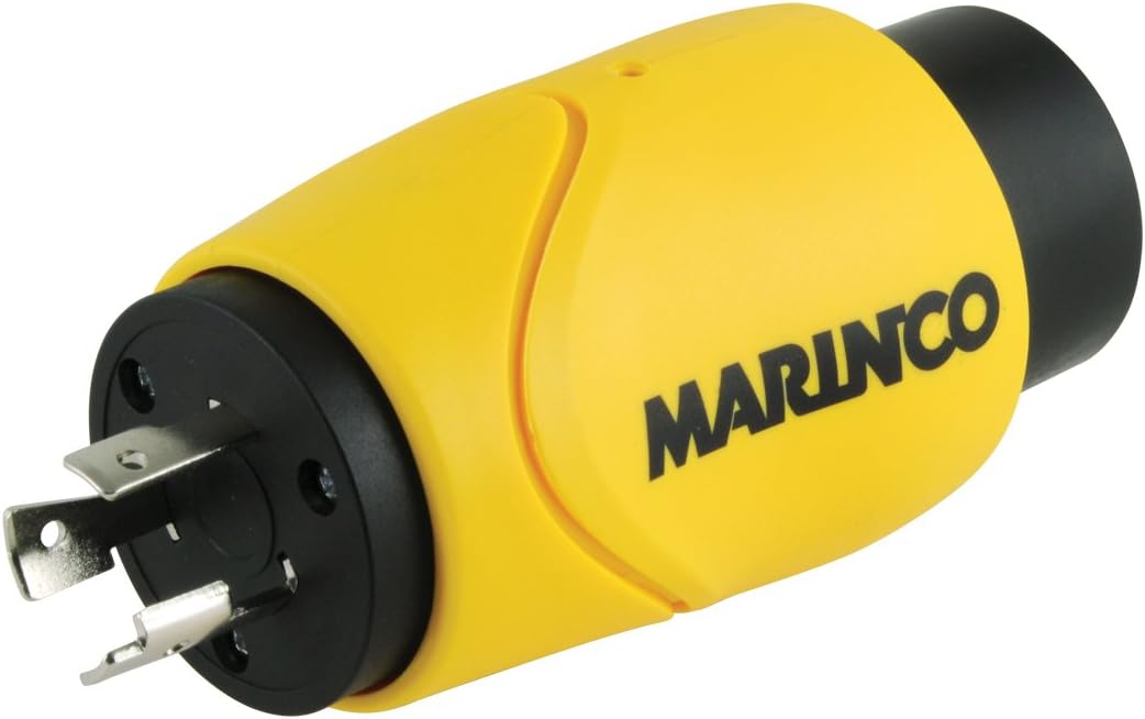 Marinco Straight Adapter 20Amp Locking Male to 30Amp Locking Female Connector