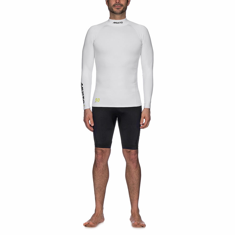 Musto Sunblock Long Sleeve Rash Gd - White