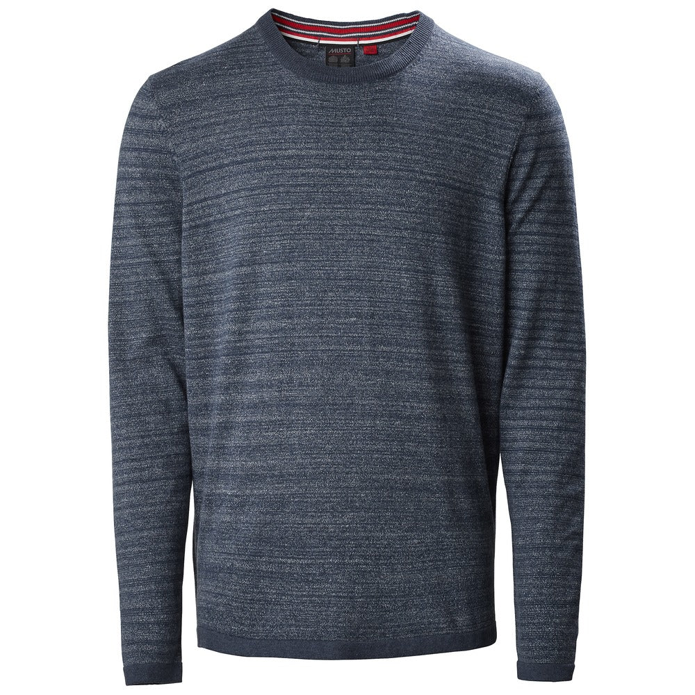 Musto Amalgam Crew Neck Knit - True Navy / White