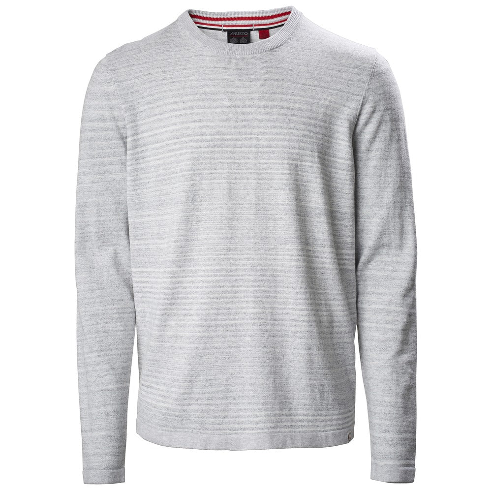 Musto Amalgam Crew Neck Knit - Grey Marl / White