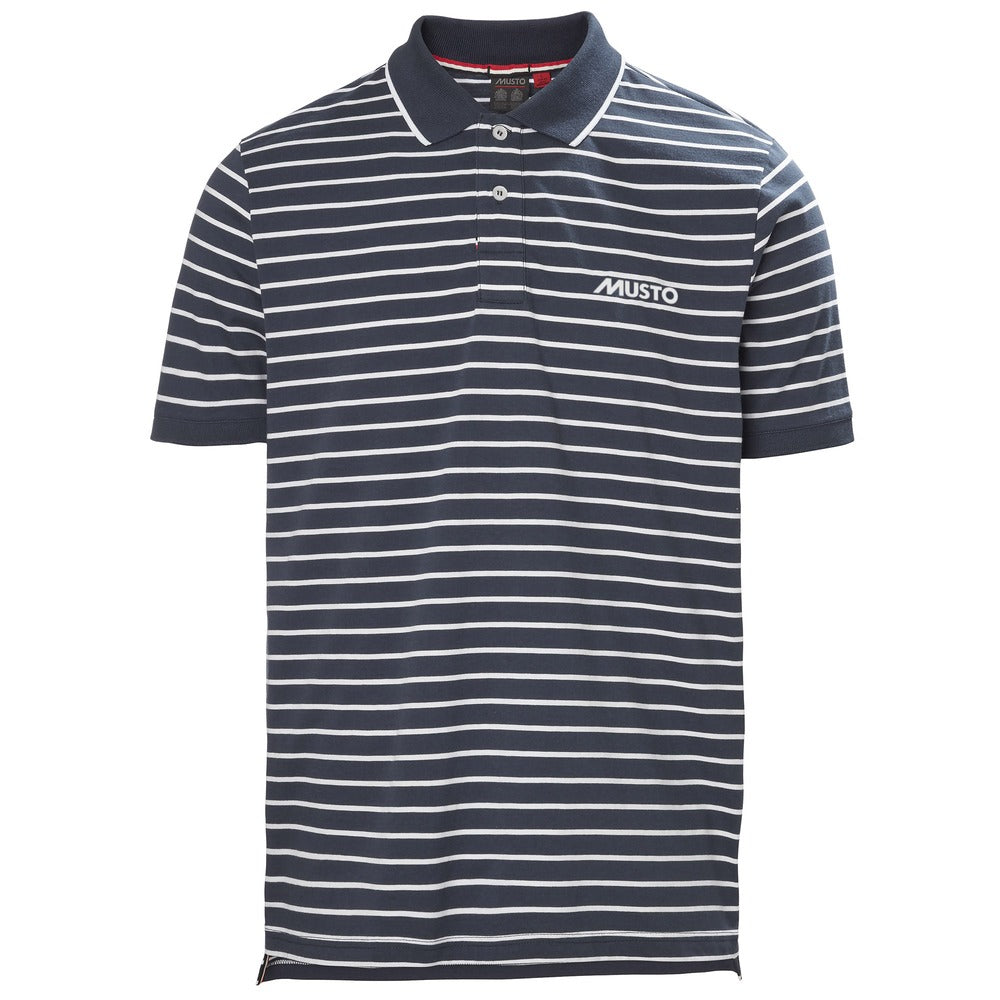 Musto Rhine Stripe Polo - True Navy / White