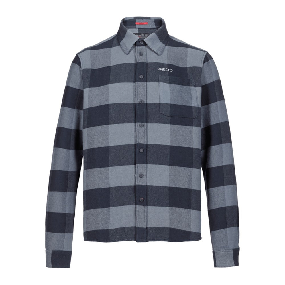Musto Marina Flannel Shirt - Slate Blue