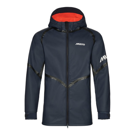 Musto Men's Champ Aqua Hoodie Jacket - Navy / Cherry Tomato