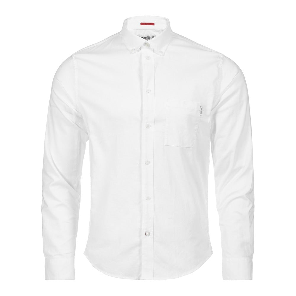 Musto Essential Long Sleeve Oxford Shirt - White