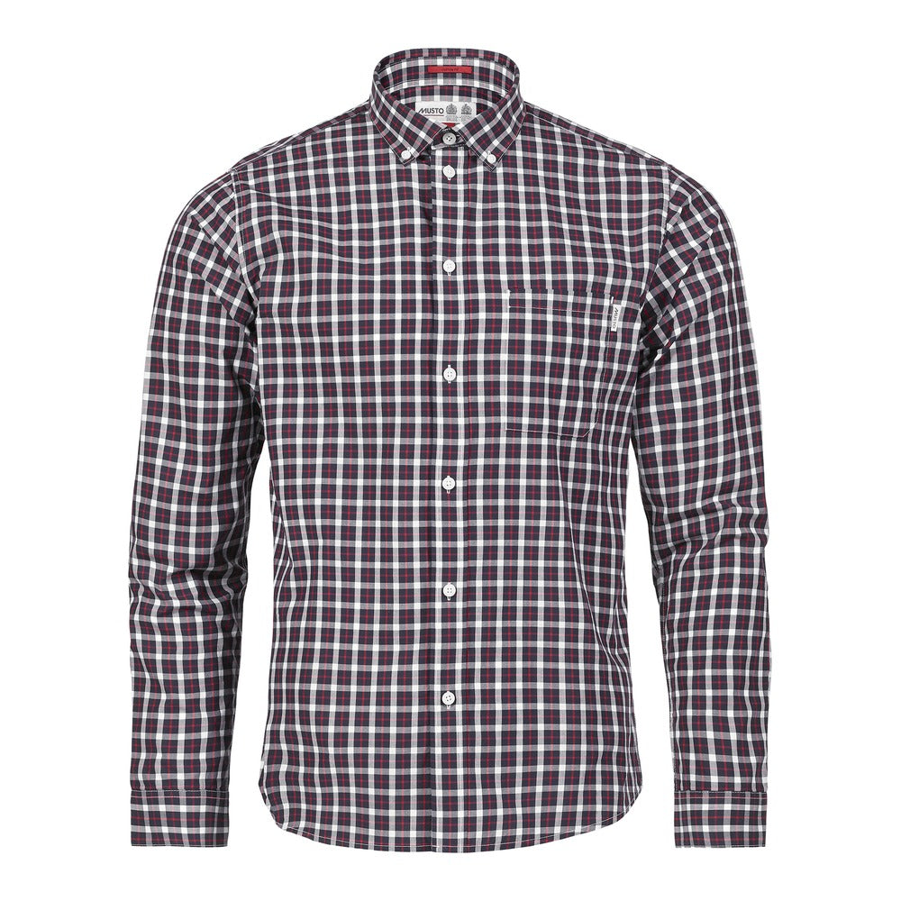 Musto Marina Long Sleeve Check Shirt - True Red