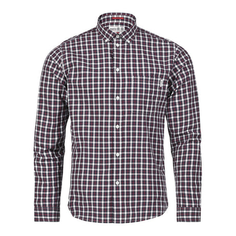 Musto Marina Long Sleeve Check Shirt - True Red