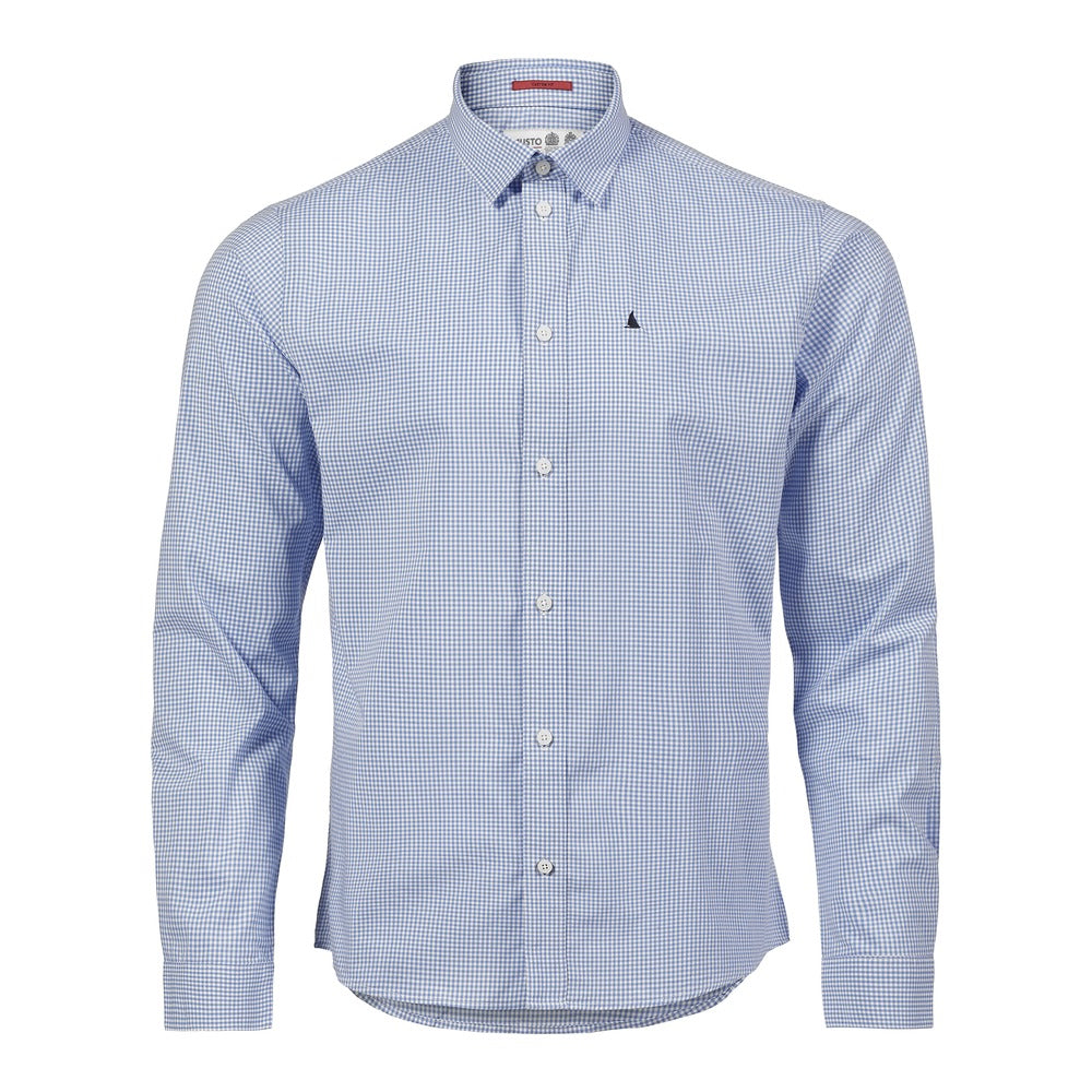 Musto Men's Sardinia Micro Gingham Shirt - Pale Blue / White