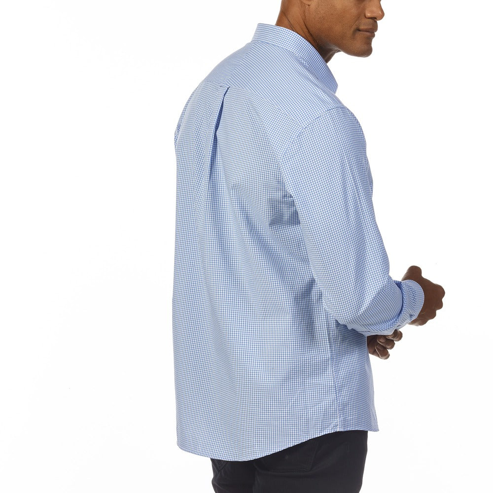Musto Men's Sardinia Micro Gingham Shirt - Pale Blue / White
