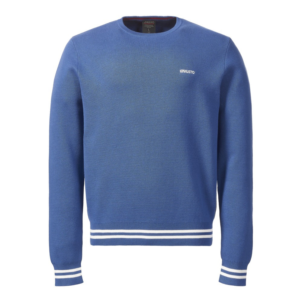 Musto Men's Salcombe Crew Knit - Marine Blue