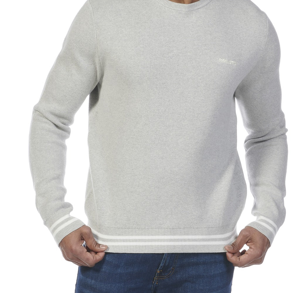 Musto Men's Salcombe Crew Knit - Grey Melange