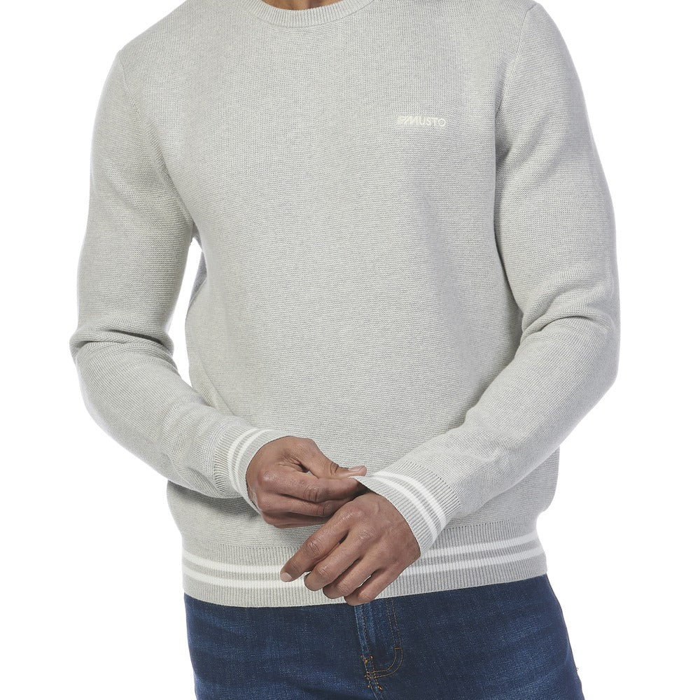 Musto Men's Salcombe Crew Knit - Grey Melange