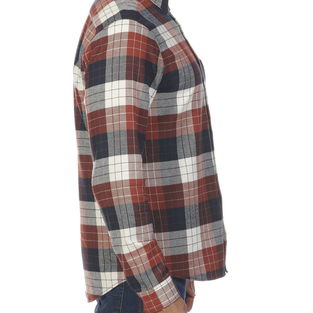 Musto Men's Marina Plaid Long Sleeve Shirt - Burnt Henna