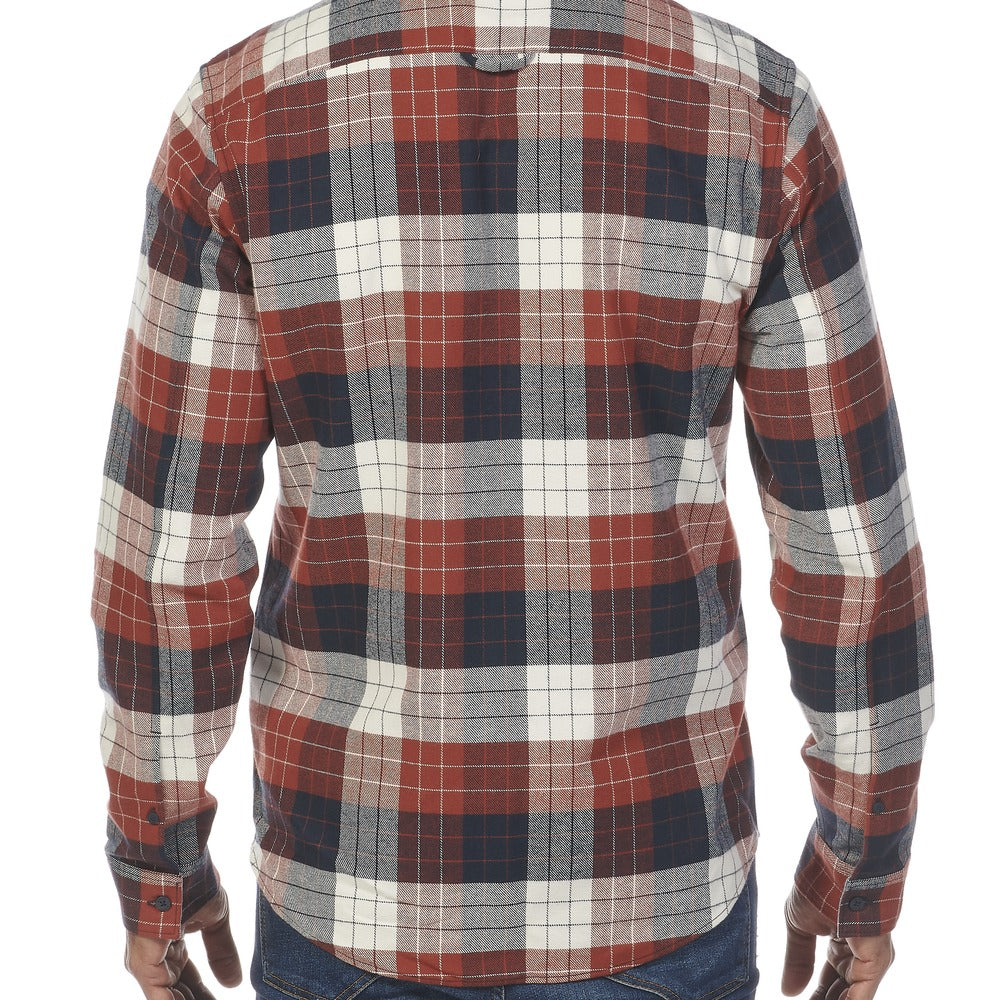 Musto Men's Marina Plaid Long Sleeve Shirt - Burnt Henna