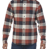 Musto Men's Marina Plaid Long Sleeve Shirt - Burnt Henna
