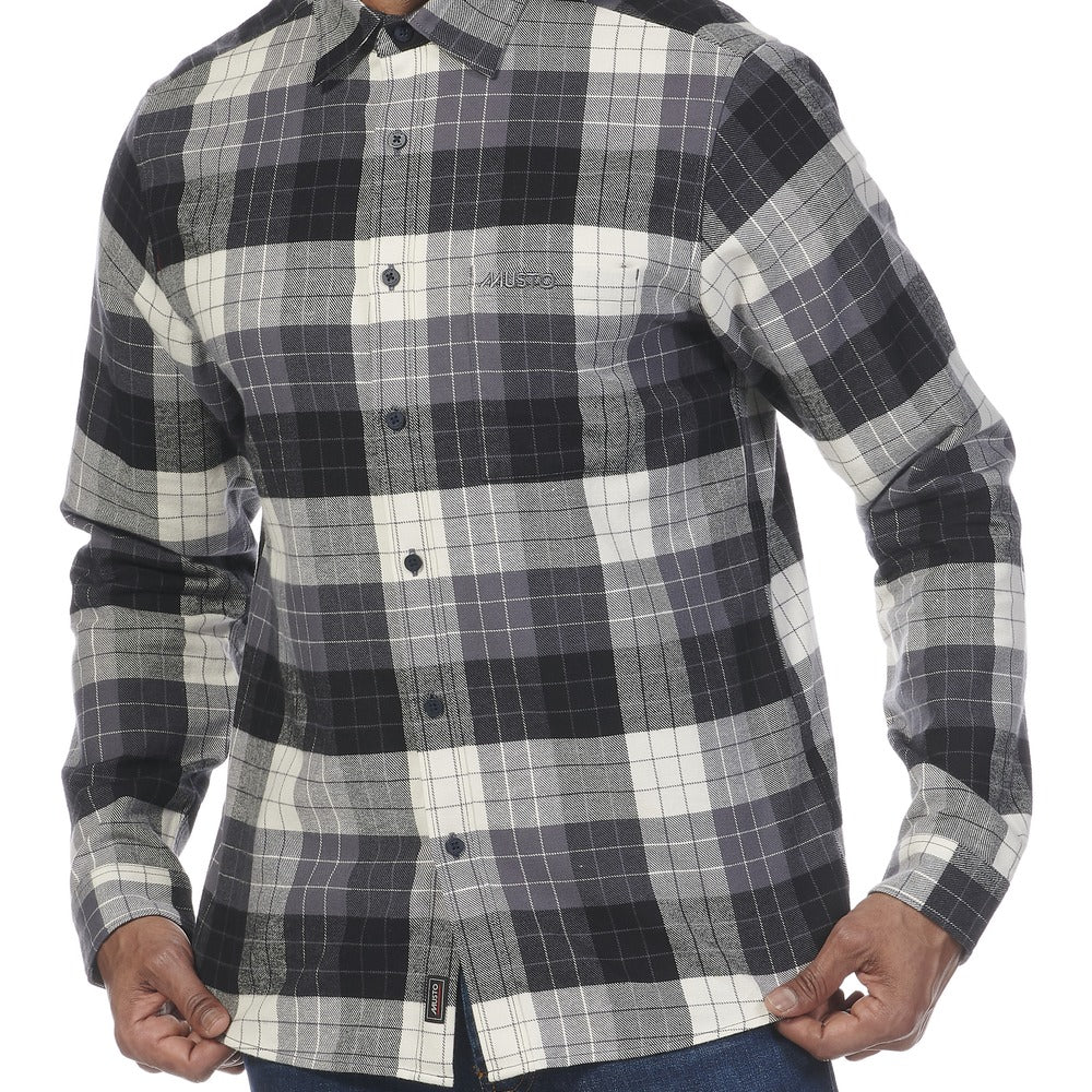 Musto Men's Marina Plaid Long Sleeve Shirt - Turbulence